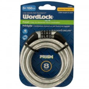 WordLock 8mm Prism Flexible Steel Cable Bike Lock